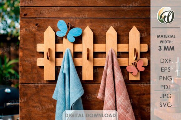 3D Summer Towel Rack Laser Cut – A Modern, Creative Solution for Your Home