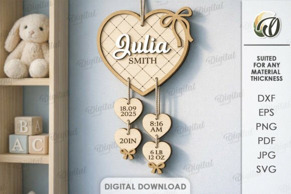 Baby Personalized Stat Sign Laser Cut: A Creative Digital Tool for Custom Design Projects
