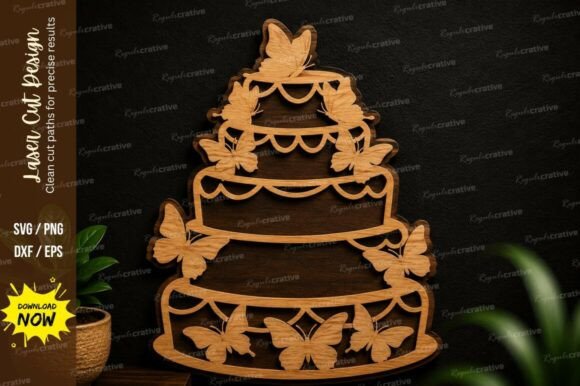Birthday Cake Wall Art Laser Cut SVG