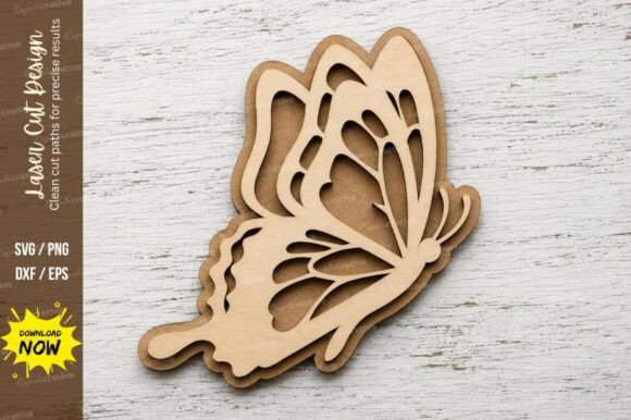 Butterfly Side Profile Laser Cut SVG for Premium Projects