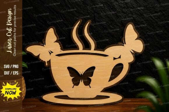 Butterfly Tea Mug Laser Cut SVG Design: A Strategic Tool for Creative Projects