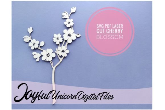 Cherry Blossom SVG Laser Cut Flower: A Creative Digital Design for Crafting Enthusiasts