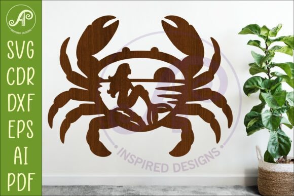 Coastal Crab Wall Art Mermaid Decor: A Versatile Addition to Your Creative Projects