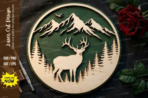 Deer Mountain Forest Laser Cut SVG: A Strategic Tool for Nature-Inspired Design Projects