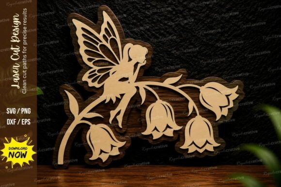 Fairy Bell Branch Laser Cut SVG Design: A Versatile Creative Asset