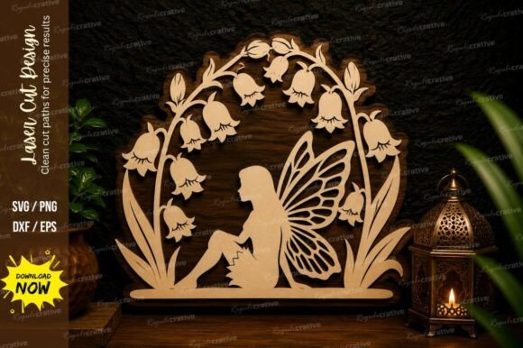 Fairy Floral Arch Laser Cut SVG Design