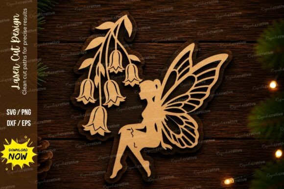 Fairy Flower Bell Laser Cut SVG Design: A Premium Resource for Creative Projects