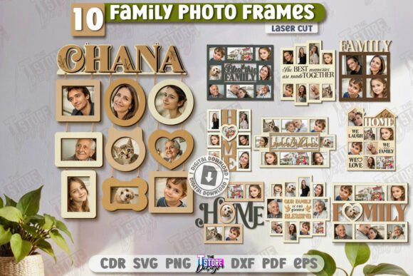 Family Photo Frames Laser Cut Bundle: A Strategic Tool for Creative Home Décor and Branding
