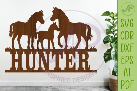 Horse Lovers SVG for a Unique Family Name Sign