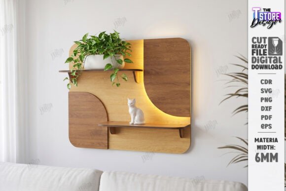 LED Hanging Plant Shelf Laser Cut CNC