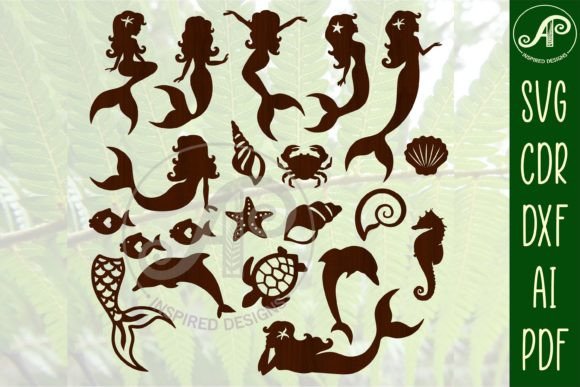 Mermaid Designs, 15 Laser Cut Shapes SVG: A Versatile Resource for Creative Projects