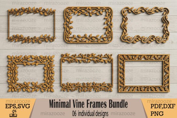 Minimal Vine Frames Bundle: A Subtle Botanical Design Resource for Crafters and Decor Enthusiasts