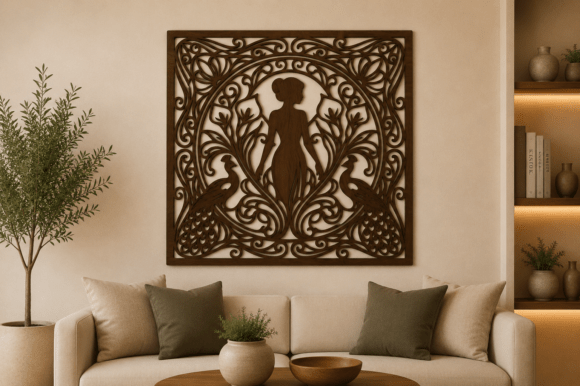 Peacock Wall Decor SVG Laser Cut File – A Versatile Design for Creative Projects